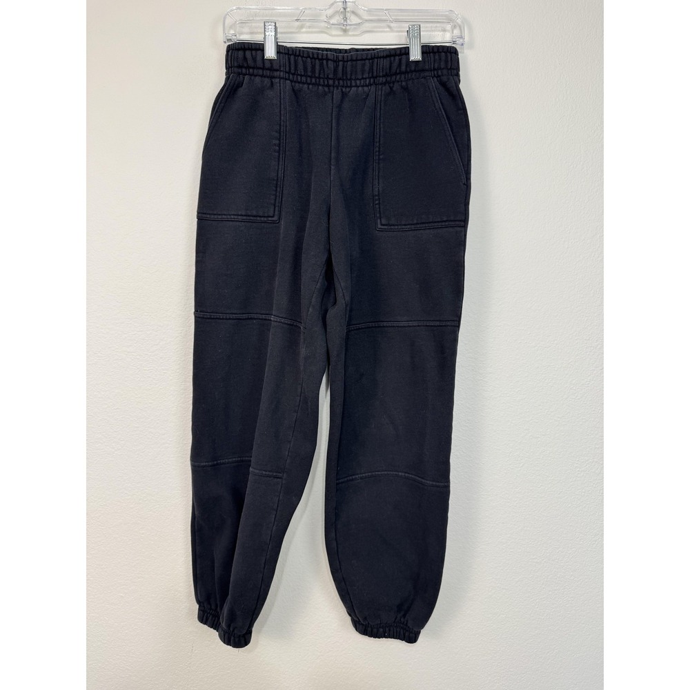 Aritzia TNA Cozy Fleece Sweatpants Women's XS Black Jogger Athleisure Casual